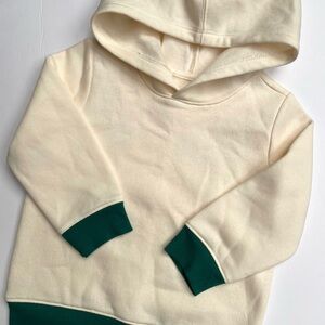 Cream and Green Kids Hoodie